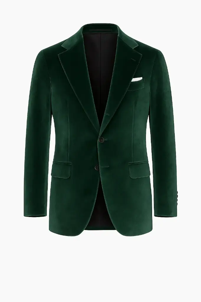 Green Velvet Blazer