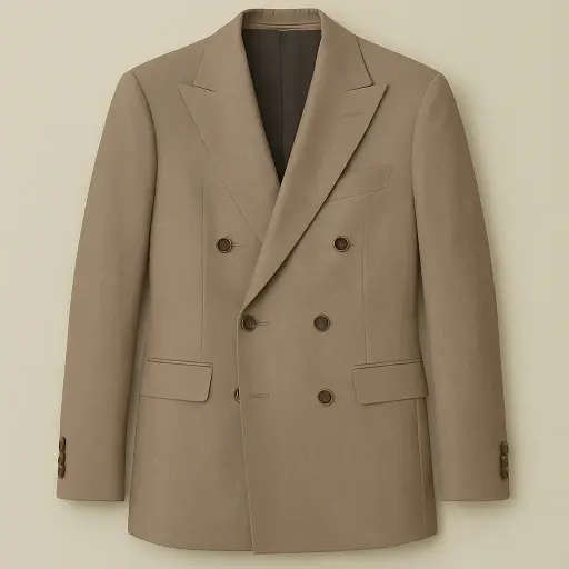 Beige Double-Breasted blazer